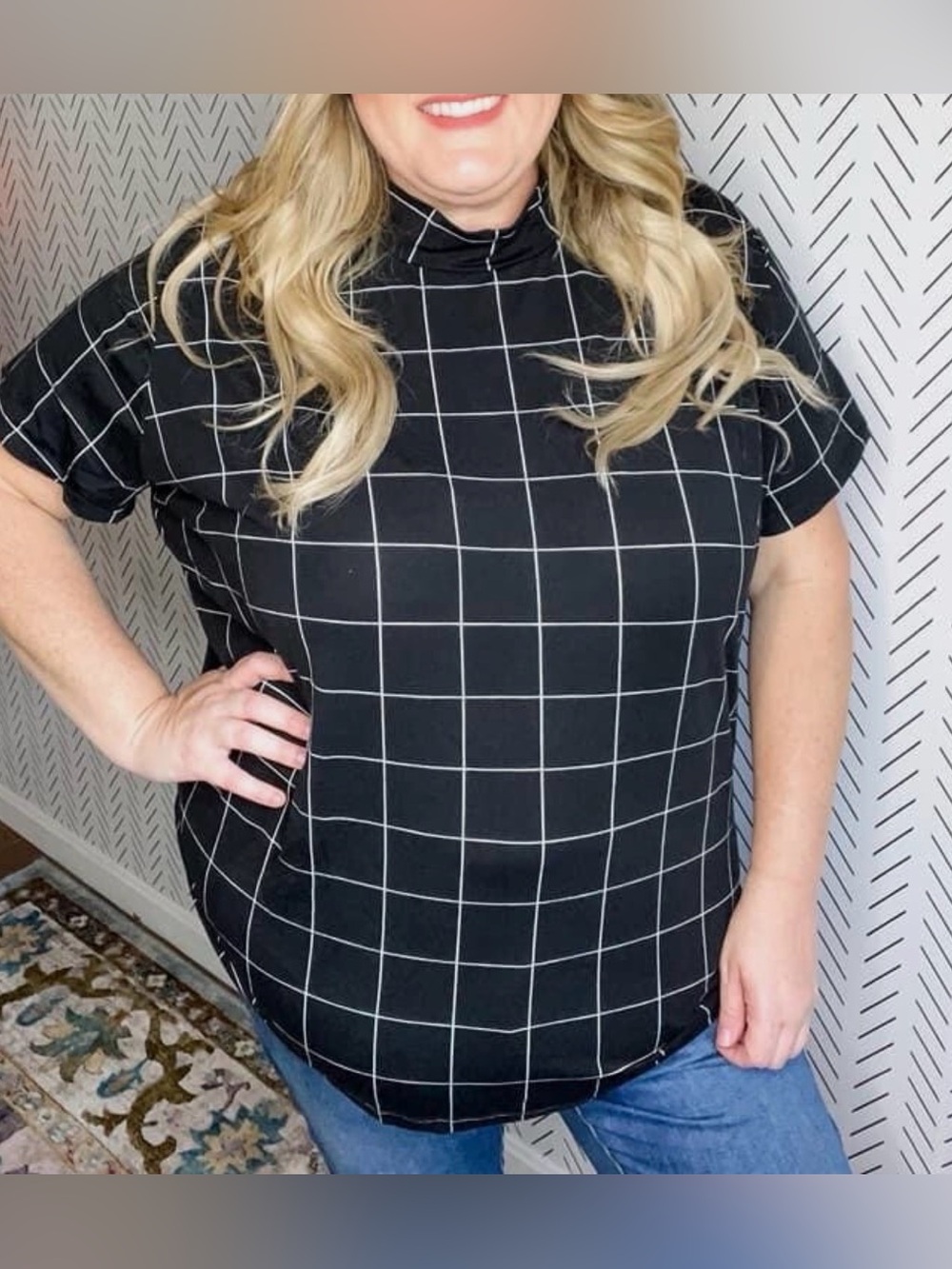 LuLaRoe ‘RUTH’ Mock Neck Top 2XL